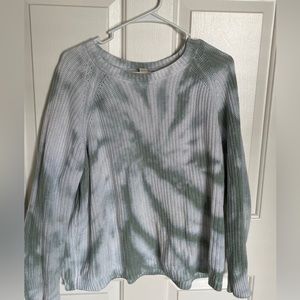 F21 Green Tie Dye Sweater